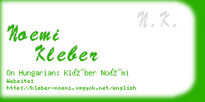 noemi kleber business card